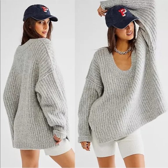 #31 New! Free People Blue Bell Chunky Oversized SweaterNWT - Picture 3 of 9